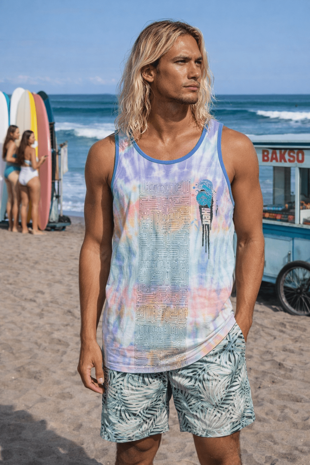 Mens Hand Dyed Bamboo Tank Tops
