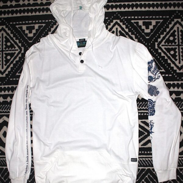 white blank thin hoodie